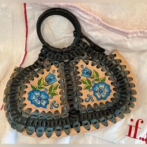 Isabella Fiore Leather Tote Bag